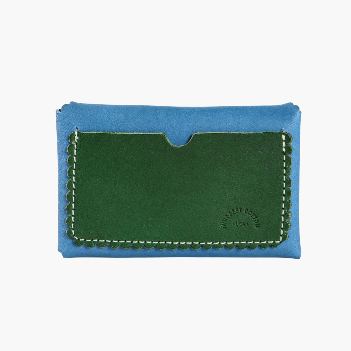 Scallop Wallet | Cerulean+Pine