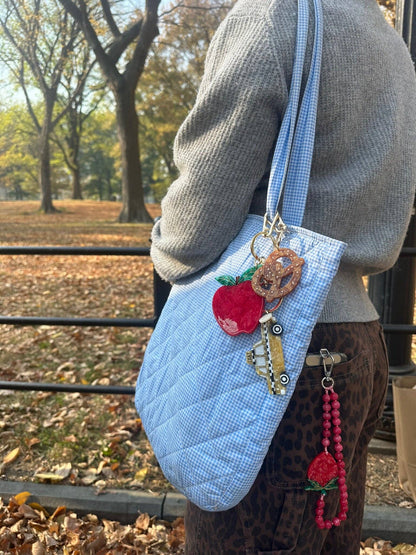 Hand-painted Taxicab Bag Charm & Keychain | Eco-Friendly