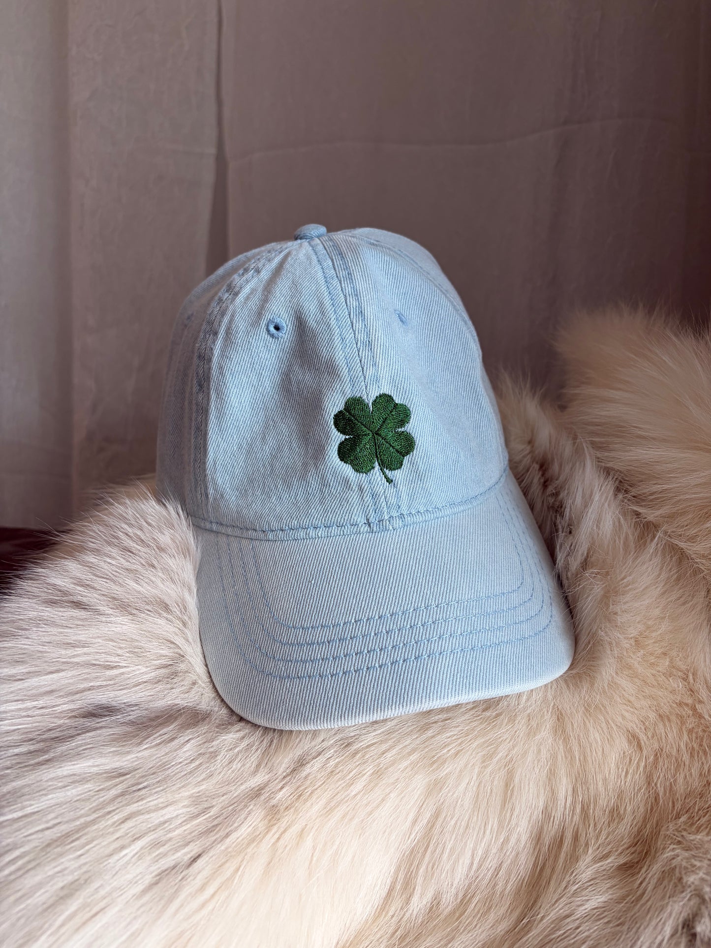 Shamrock Denim Dad Hat
