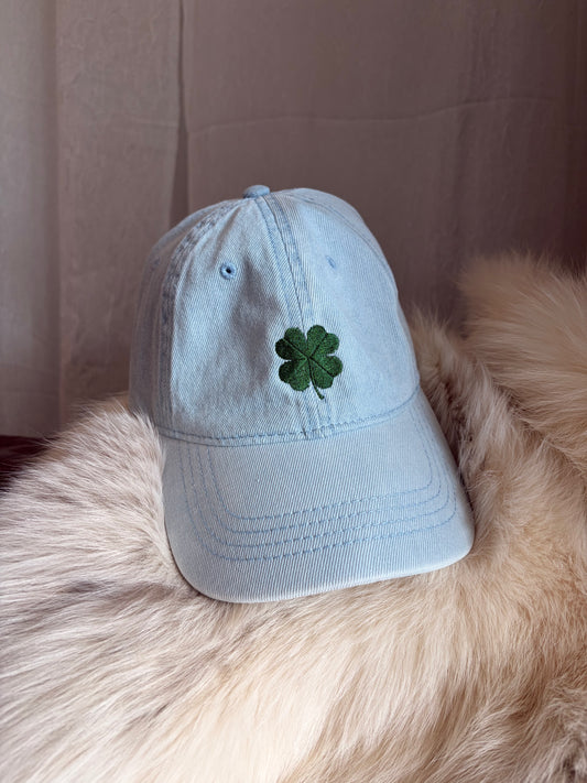 Shamrock Denim Dad Hat