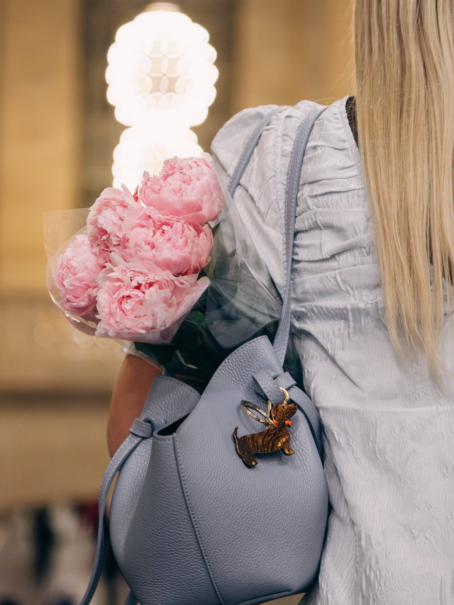 Hand-painted Dachshund Dog Bag Charm + Keychain| Eco-Friendly PREORDER