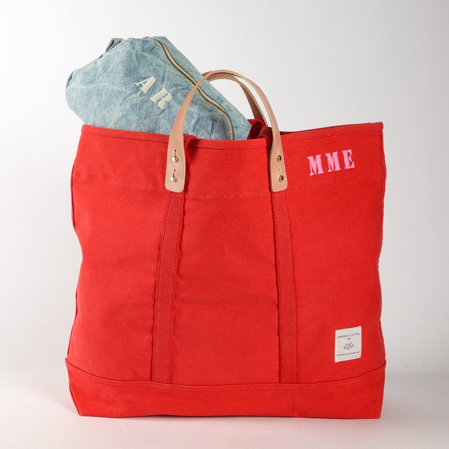 Large East West Tote | Persimmon