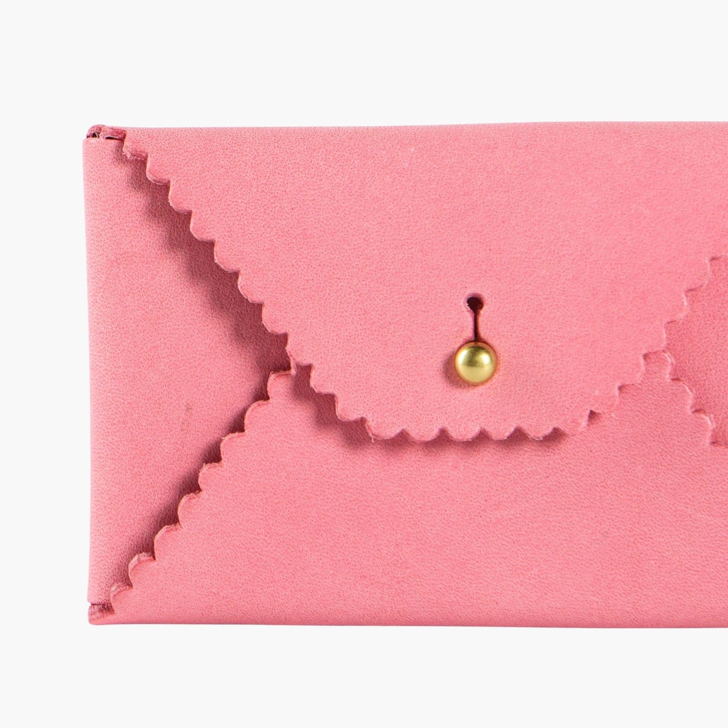 Scallop Wallet | Carnation + Orange