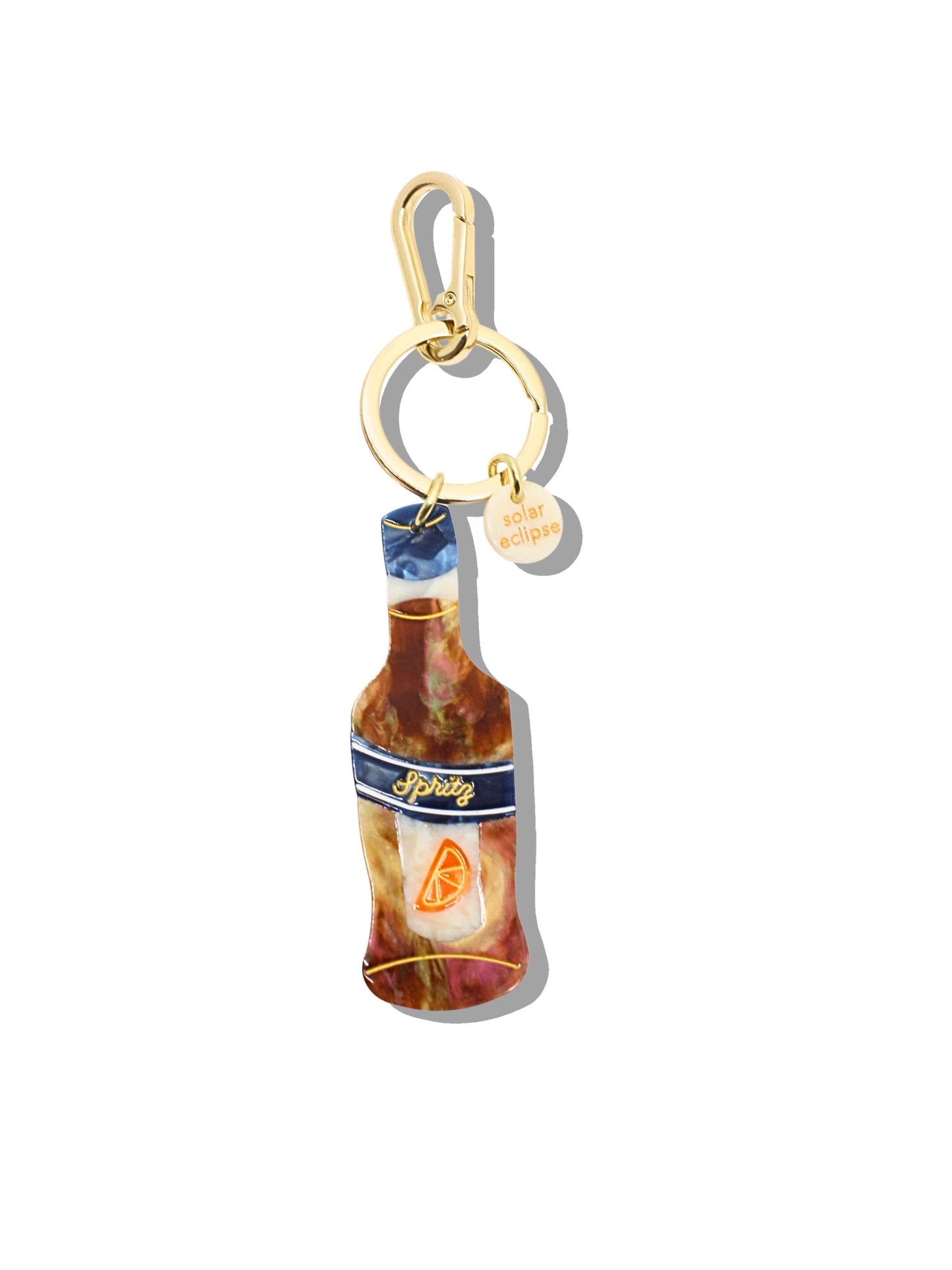 Hand-painted Citrus Spritz Bag Charm + Keychain | Eco-Friendly